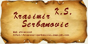 Krasimir Šerbanović vizit kartica